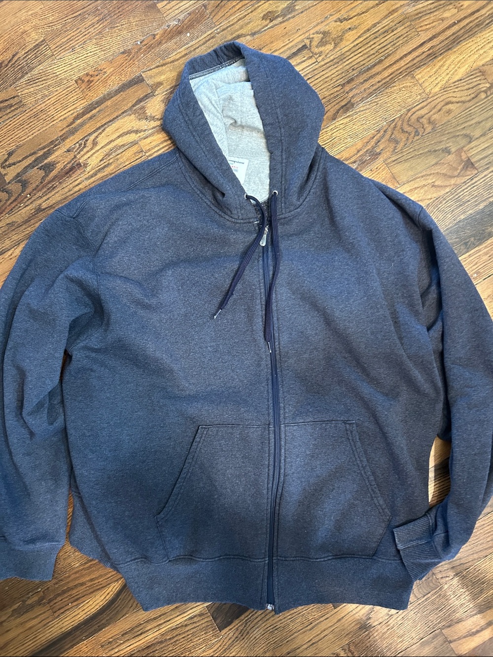 Champion Men's Dark Navy Full-Zip Hooded Sweatshirt